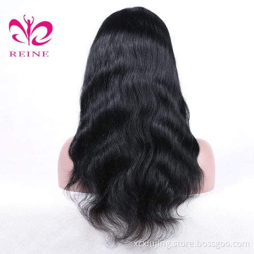 REINE Nice Quality Body Wave Human Hair 13*4 HD Transparent Lace Frontal Wig Brazilian Natural Color Remy Human Hair Wig